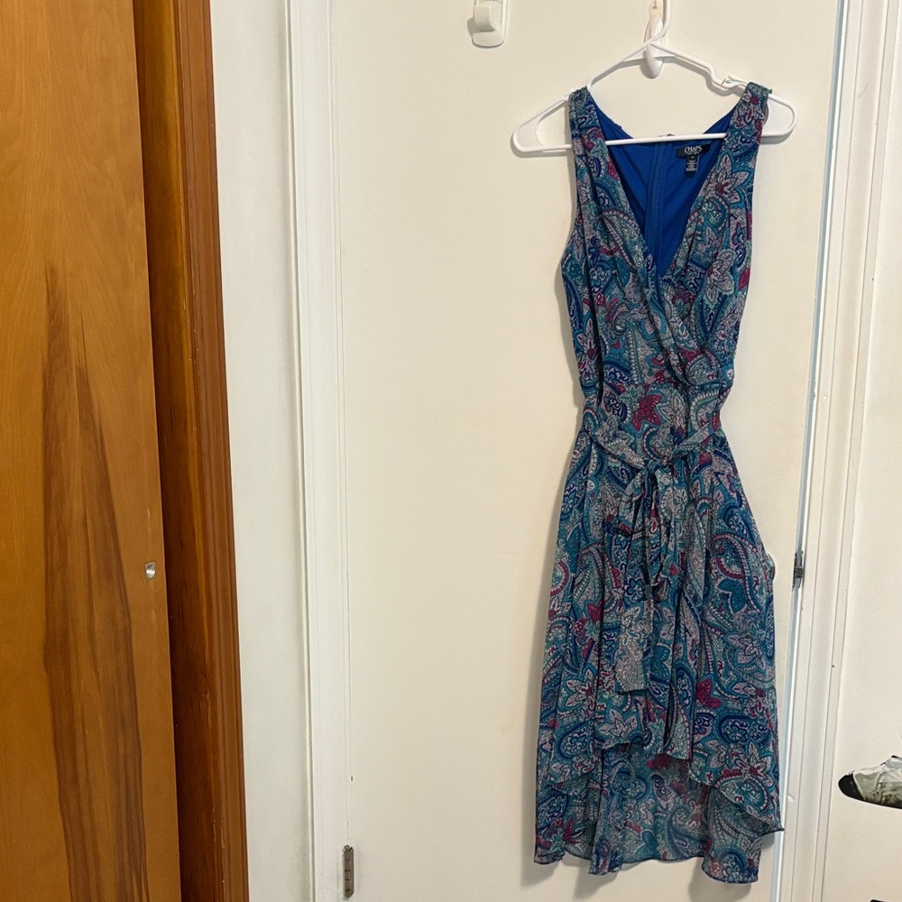 Cato Vibrant Paisley High Low Dress